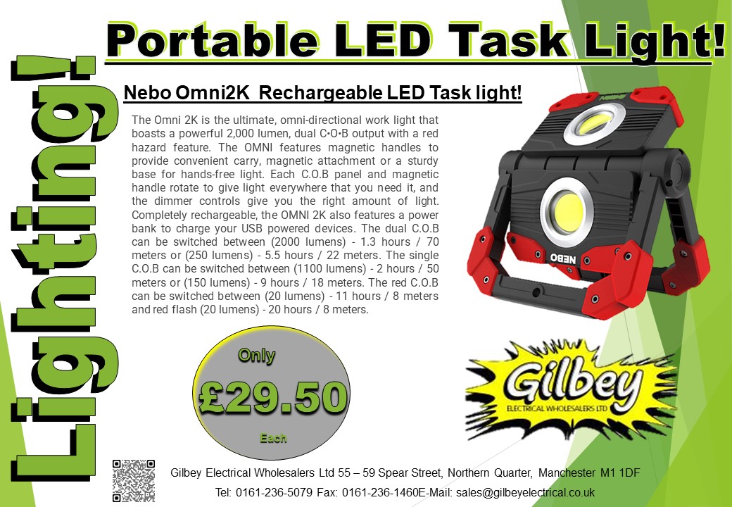 Lighting - LED Task Light Nebo Omni2k